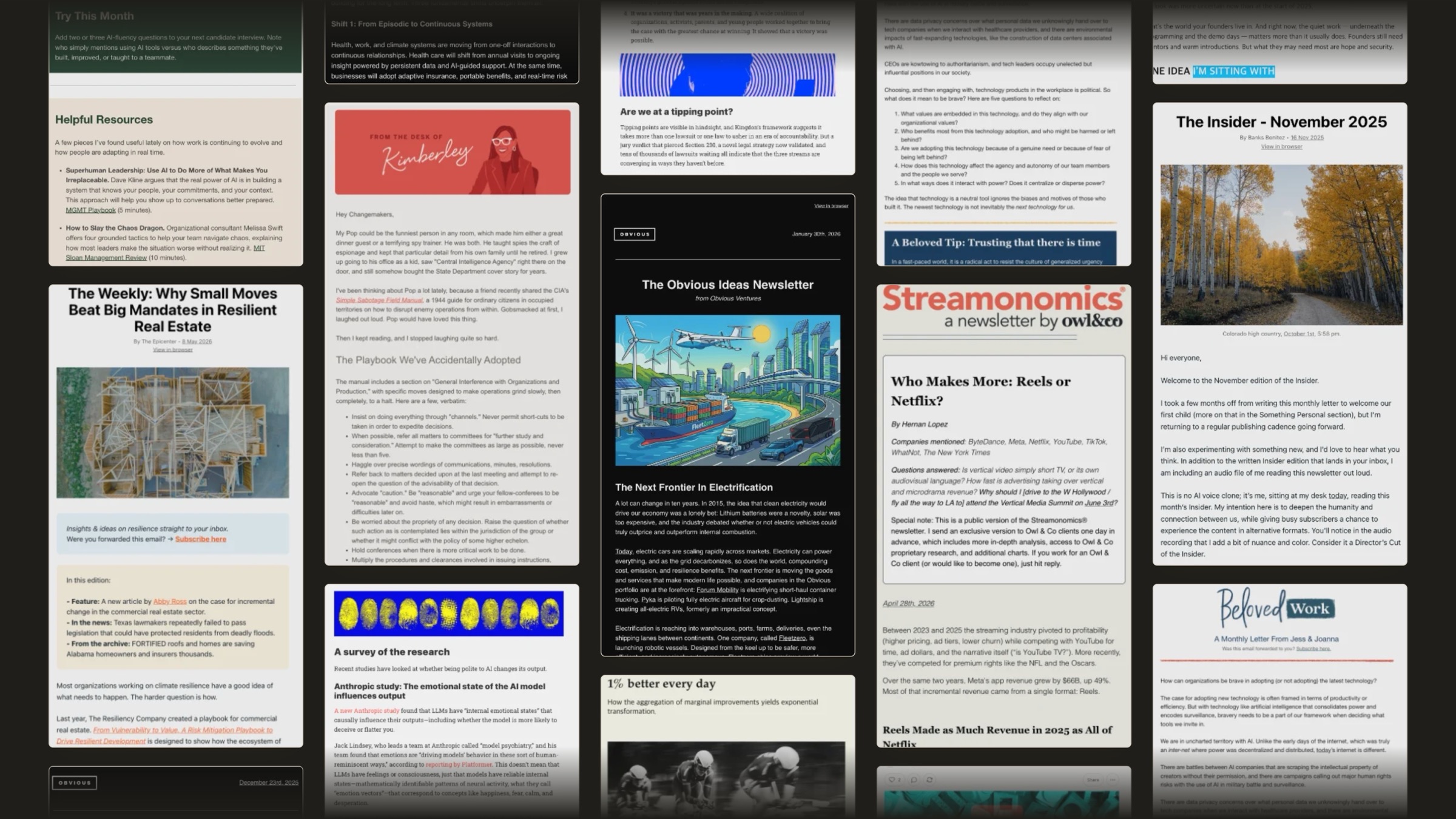 Examples of newsletters produced by Future Forest